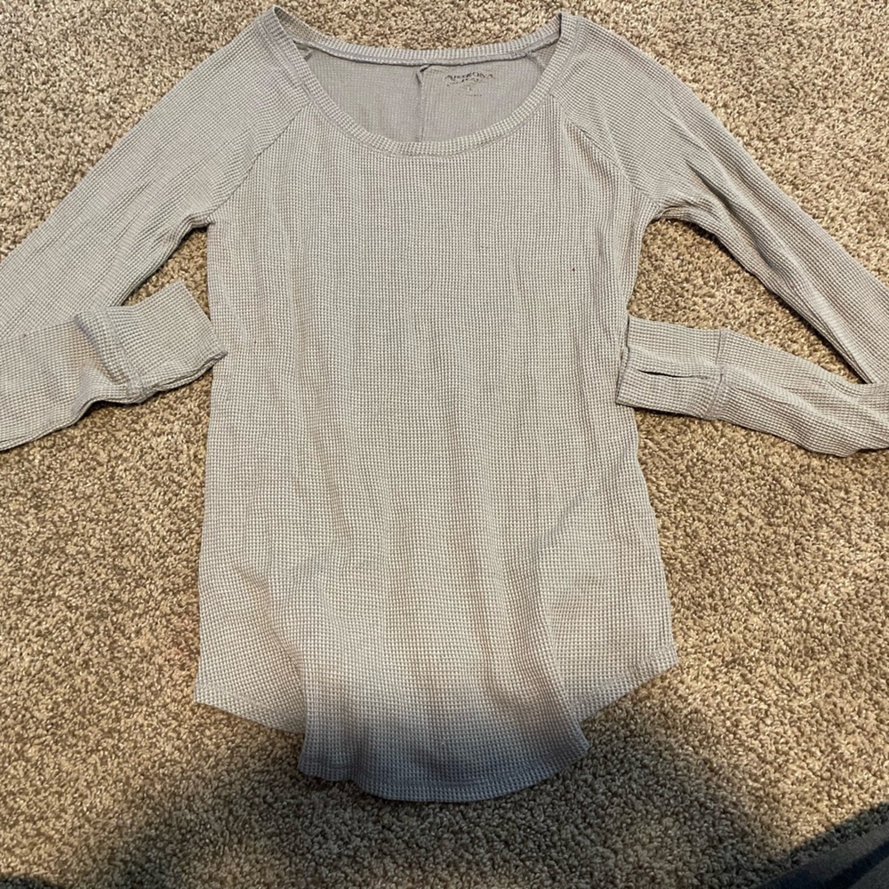 Grey waffle layering long sleeve